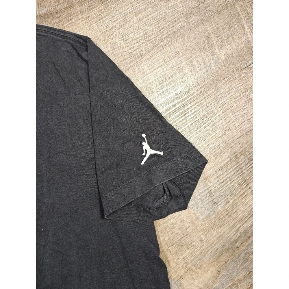 Jordan Brand Mens Black Jumpman Logo Graphic T-Shirt Size Large Short Sleeve Tee